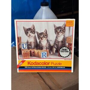 Vintage Kodacolor Kittens Puzzle 100 Piece Sealed Kids Puzzle